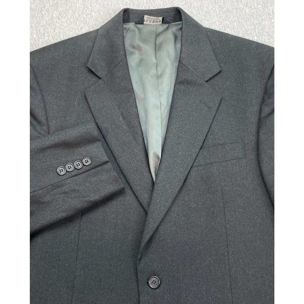 Jos A Bank Blazer Mens 40R Gray Wool Cashmere Blend 2-Button Single Breast Lined